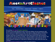 Tablet Screenshot of anetaartclasses.com